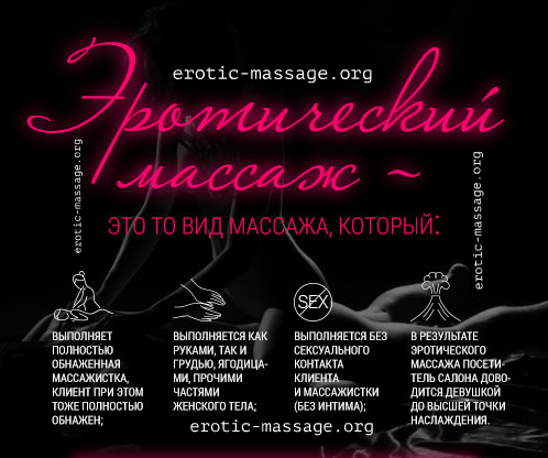 Что такое эротический массаж. Инфографика.